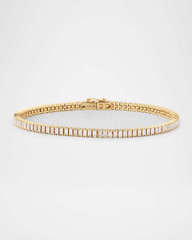 Vertical Row Baguette Tennis Bracelet
